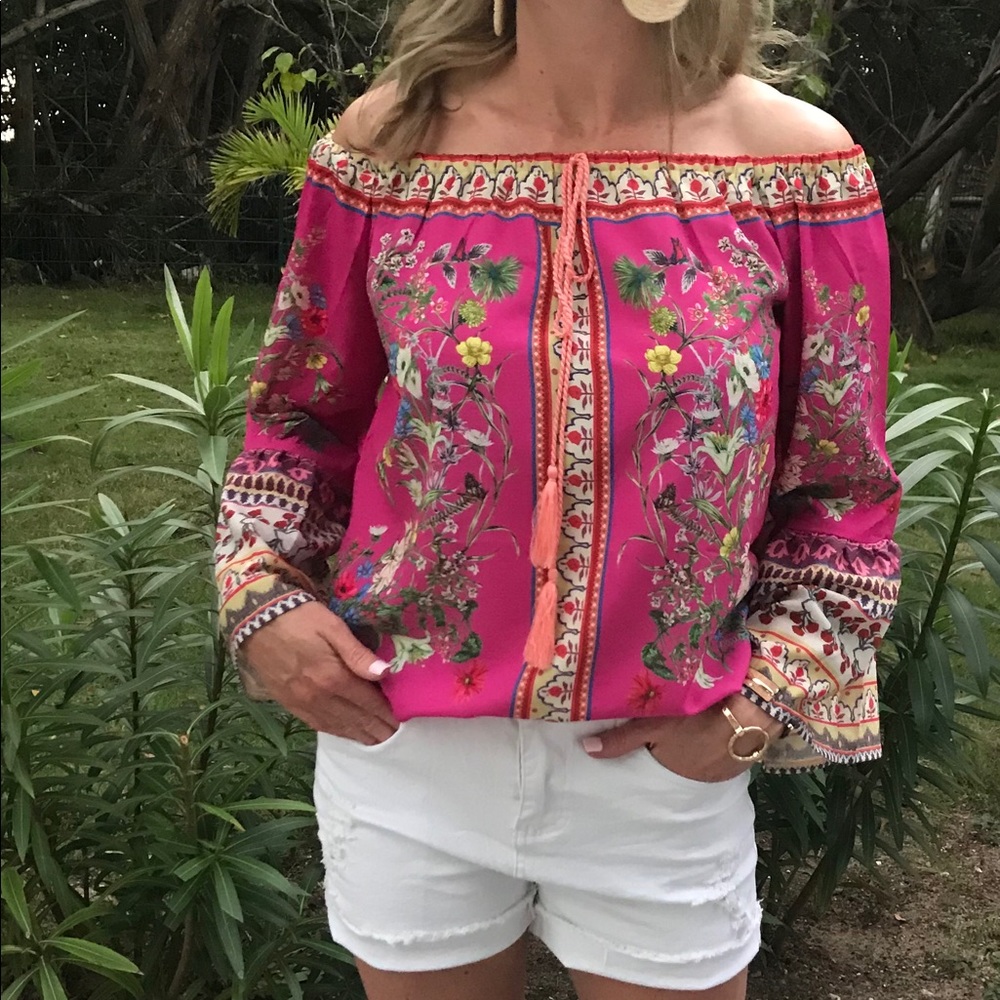 Off Shoulder Handkerchief Top